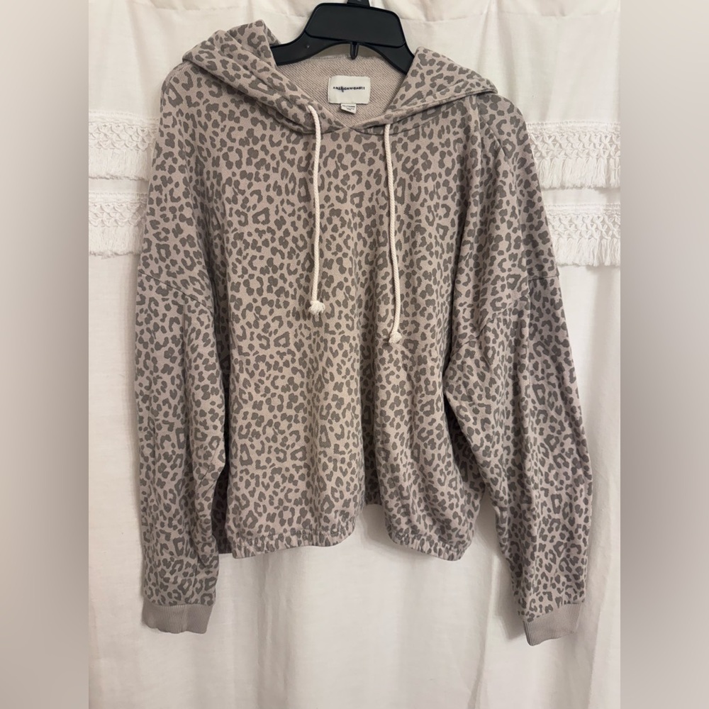 American Eagle Leopard Print Hoodie